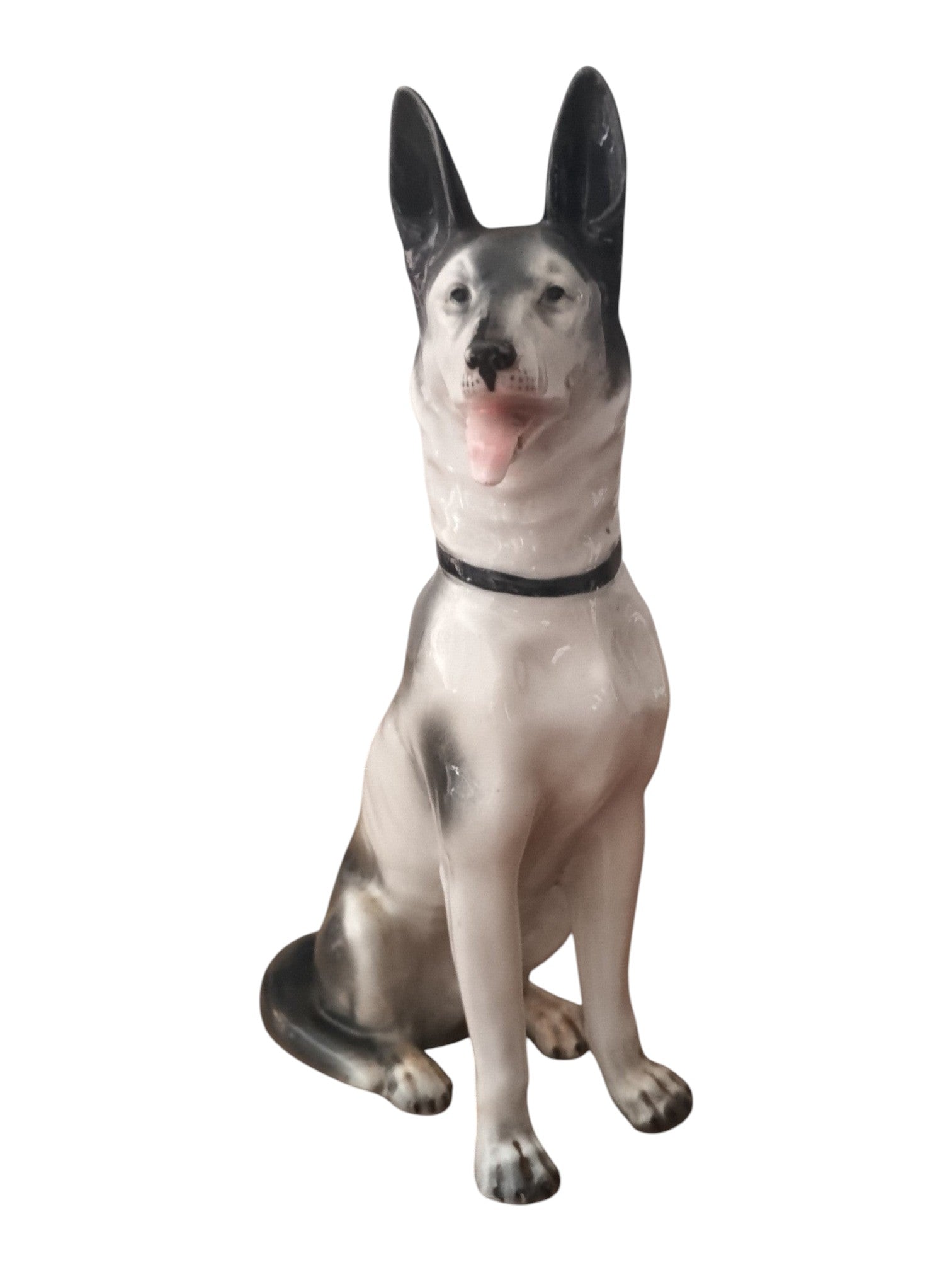 Vintage Porcelain Statue “The Faithful Guardian” – German Shepherd