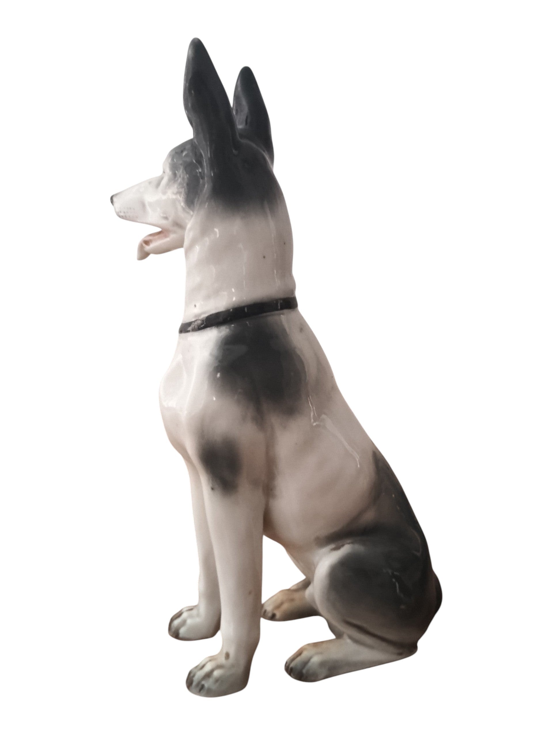 Vintage Porcelain Statue “The Faithful Guardian” – German Shepherd