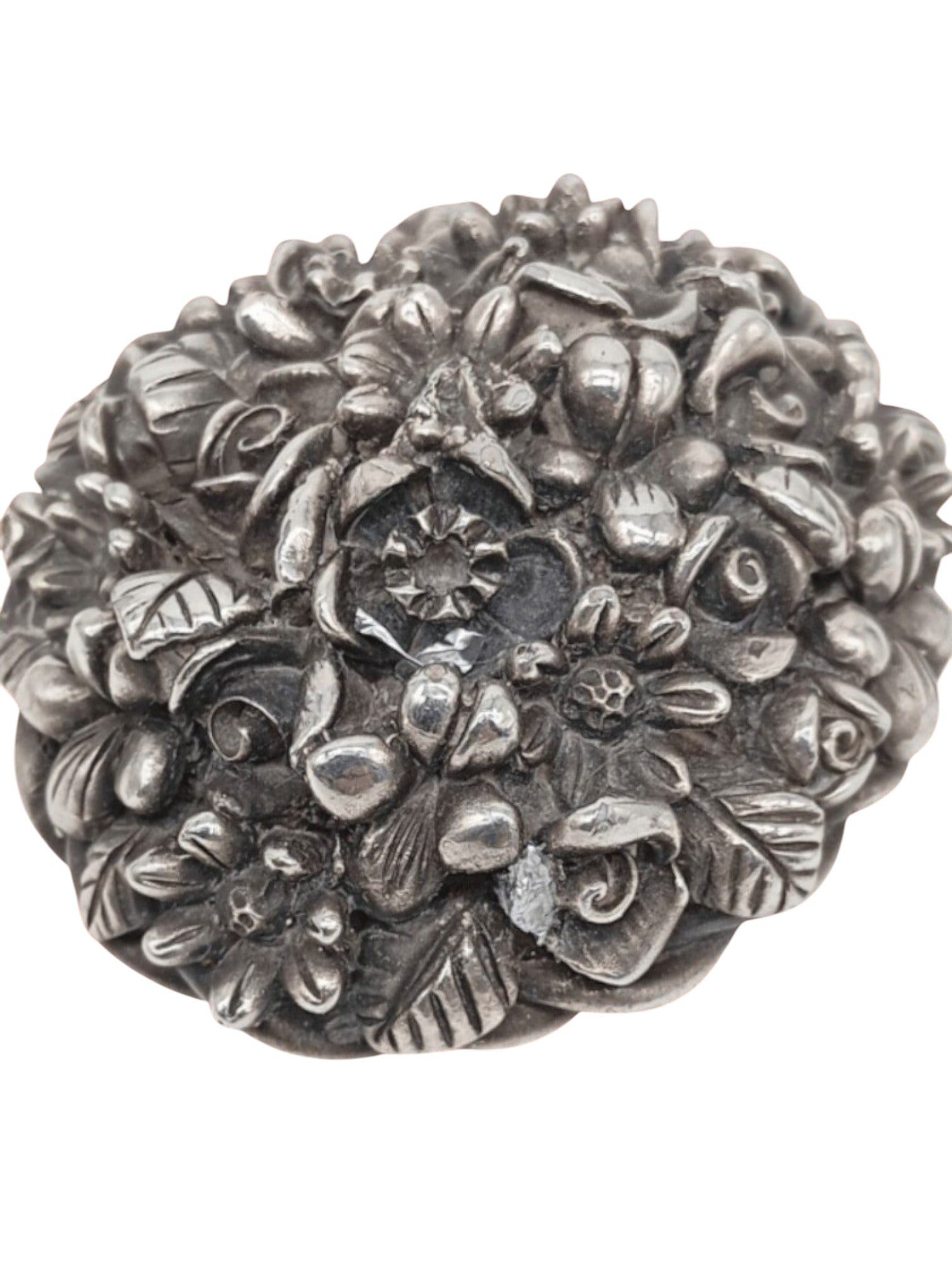 Vintage Italian Hand - Crafted Floral Basket – 800 Silver Plated Fine Artistry - Polo Express
