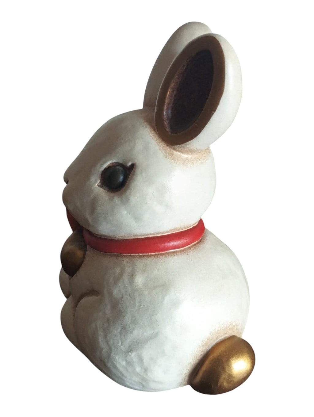 Hand-Painted Italian Ceramic Bunny Figurines – Set of 2 – "Bunny with Carrot" Collectible