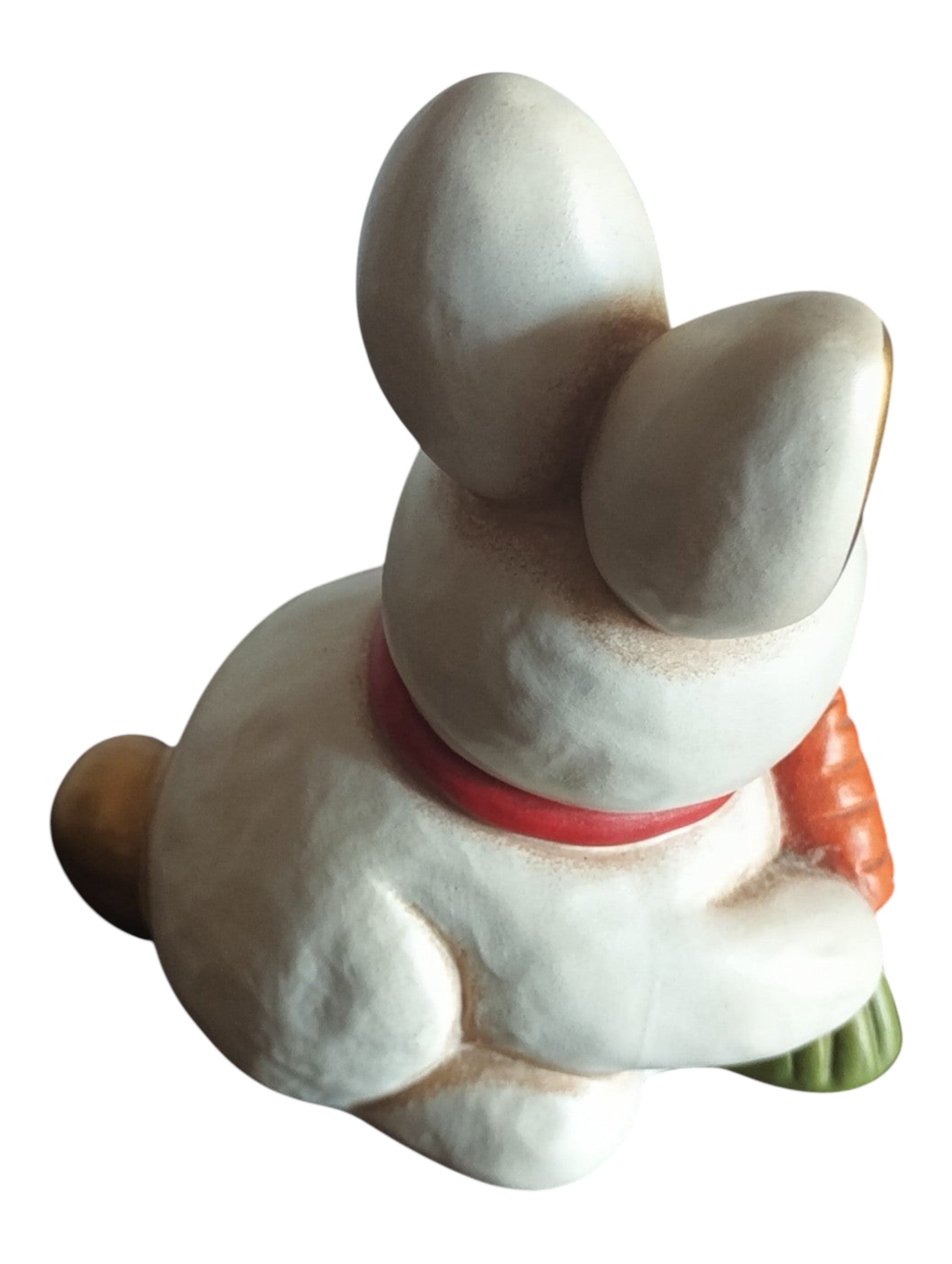 Hand-Painted Italian Ceramic Bunny Figurines – Set of 2 – "Bunny with Carrot" Collectible