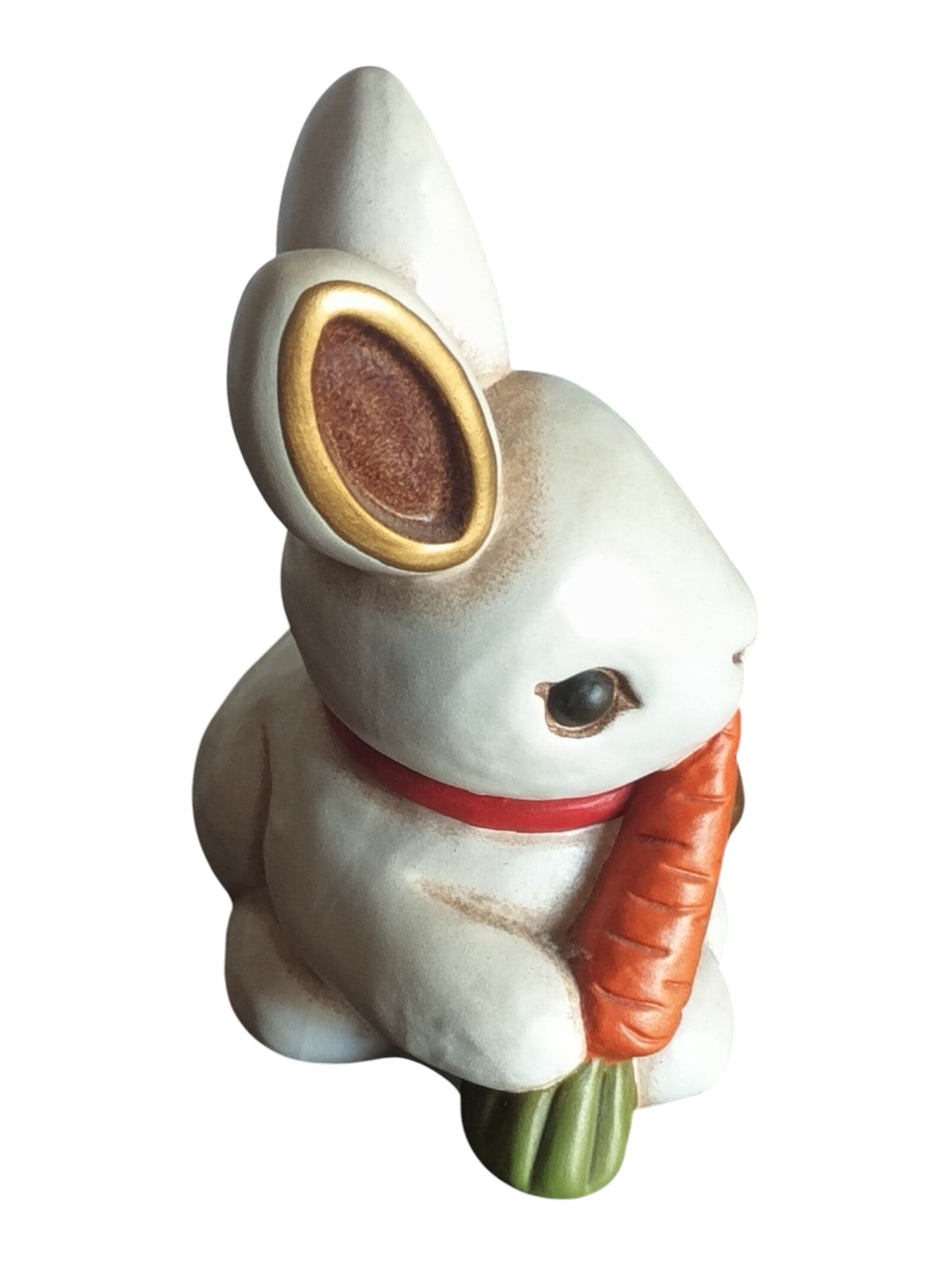 Hand-Painted Italian Ceramic Bunny Figurines – Set of 2 – "Bunny with Carrot" Collectible
