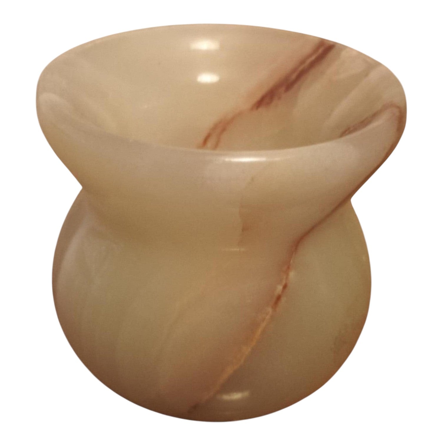 Hand - Polished Green Onyx Mini - Vase – Translucent Natural Stone Decor - Polo Express