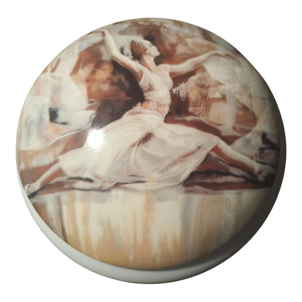 Vintage Italian Fine Porcelain Trinket Box – Ballerina Art & Gold Filigree - Polo Express