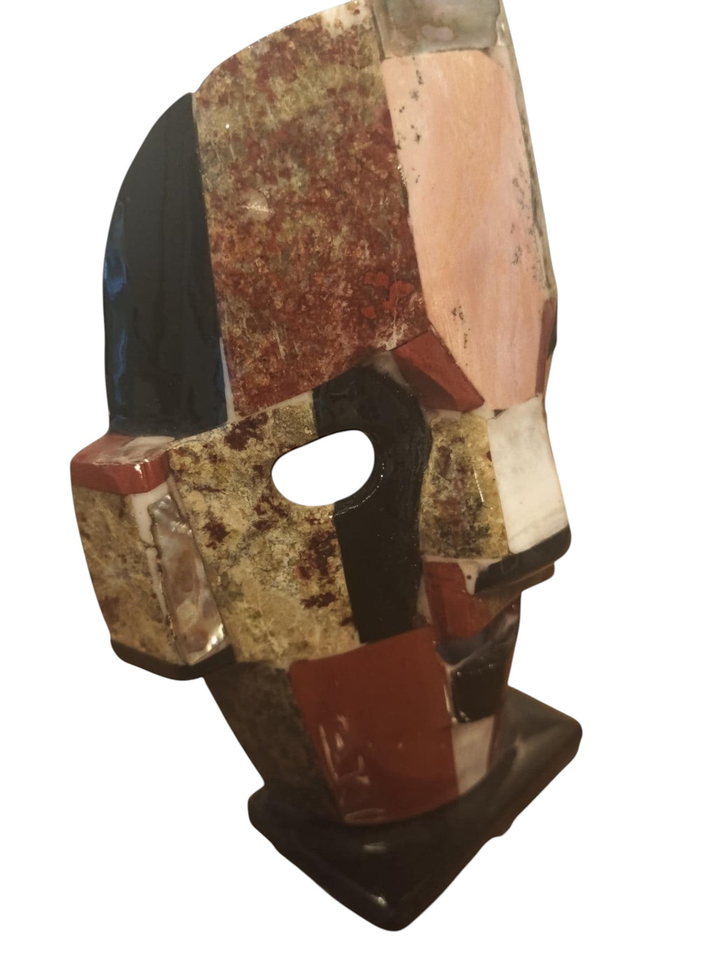 Handcrafted Teotihuacan-Style Mosaic Mask – Authentic Stone & Mother of Pearl Inlay