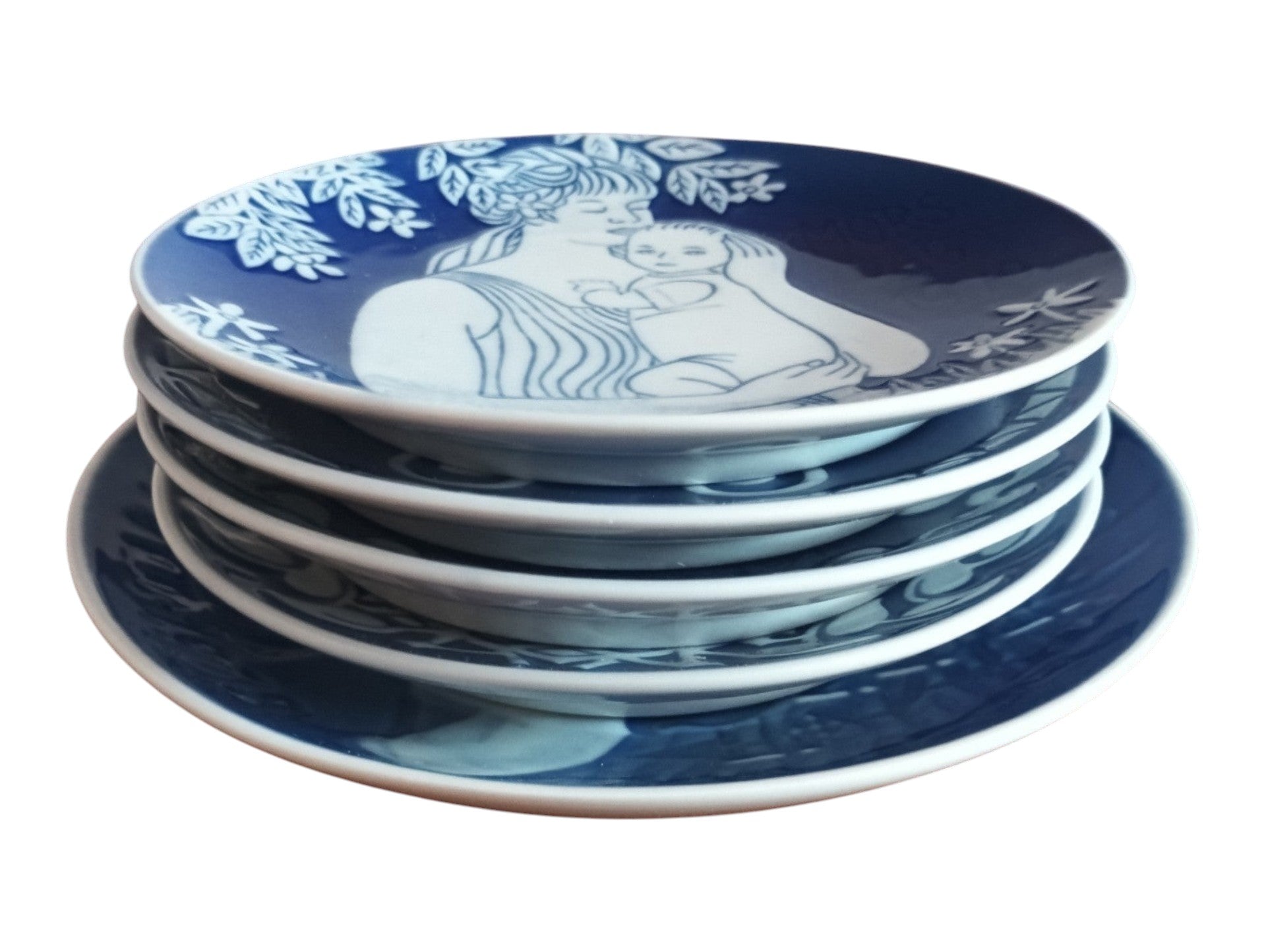 Mother's Day Plates (1975–1979) – Classic Danish Blue & White Porcelain - Polo Express
