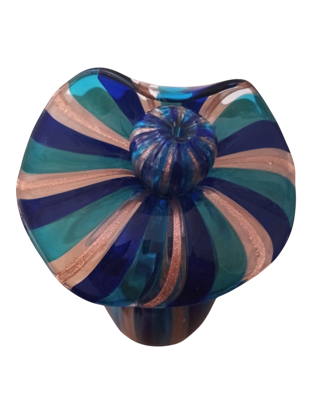 Artistic Murano Glass Vase with Aventurine – Mid-Century “A Canne” Design