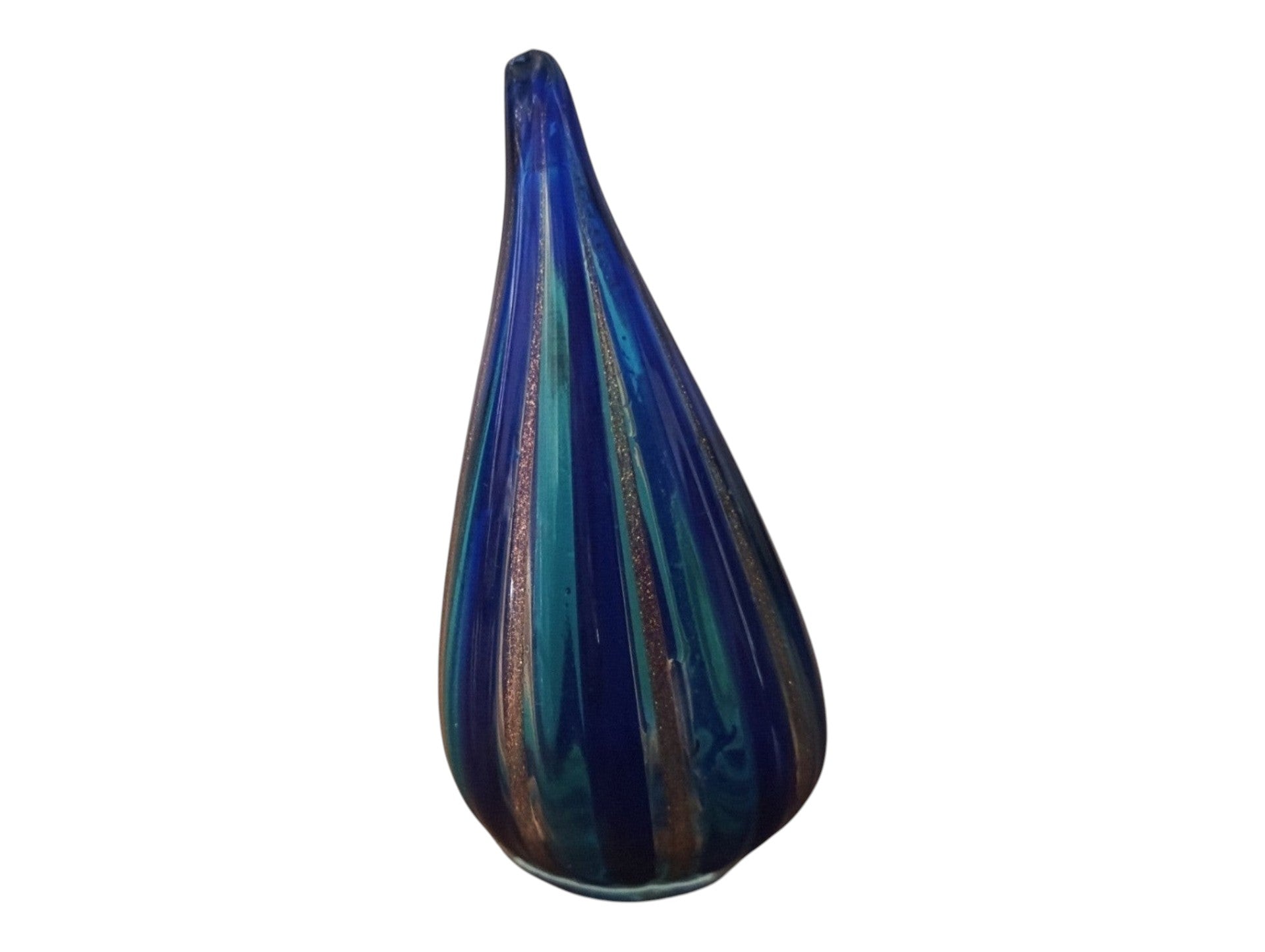 Artistic Murano Glass Vase with Aventurine – Mid-Century “A Canne” Design