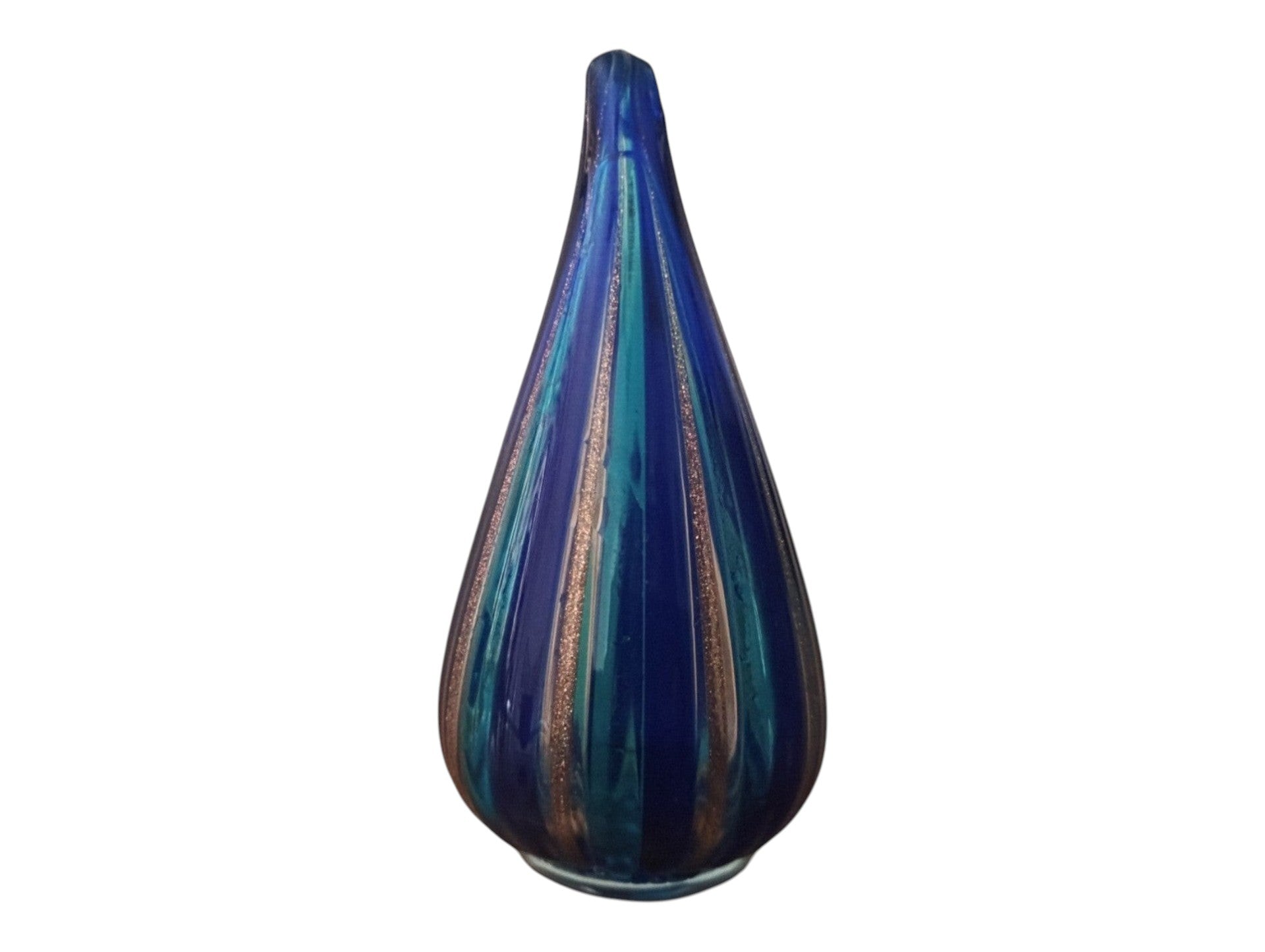 Artistic Murano Glass Vase with Aventurine – Mid-Century “A Canne” Design