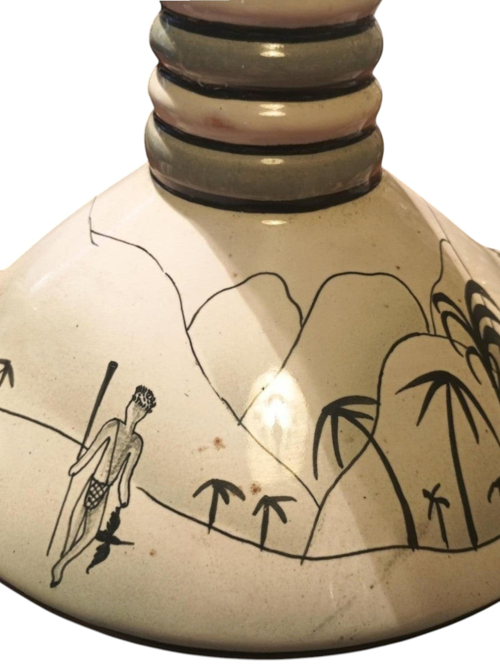 Handcrafted Vintage Vase – Mid - Century Primitivist Ethnic Style - Polo Express