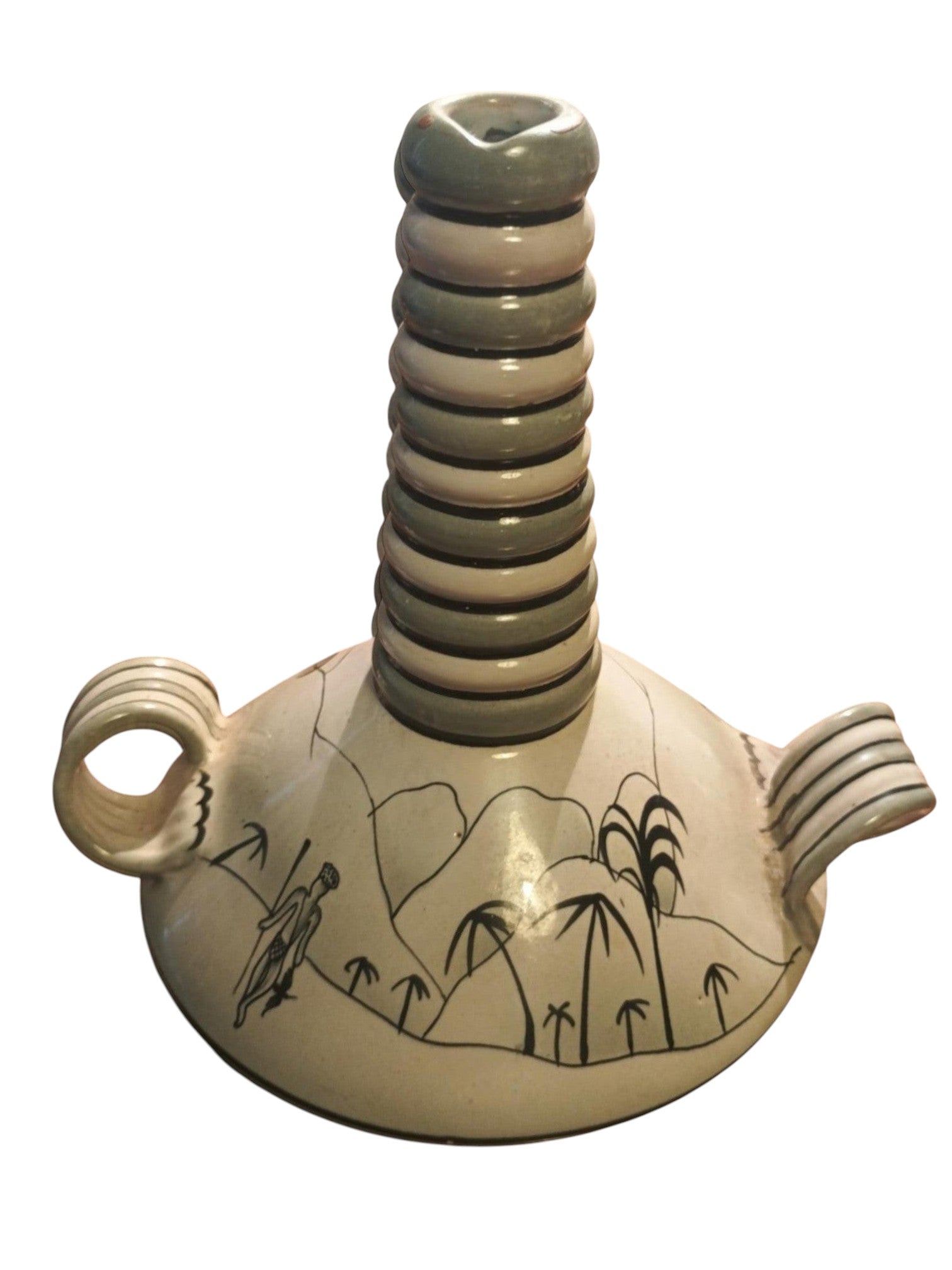 Handcrafted Vintage Vase – Mid - Century Primitivist Ethnic Style - Polo Express